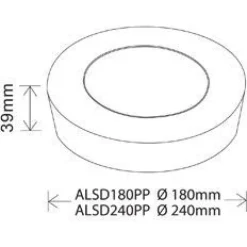 LED-paneeli Ensto Velox ALSD240HPP IP20 14W/830/840 Ø240x39 mm harmaa