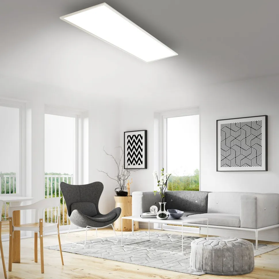LED-paneeli Heat LED CCT 36W 3800lm 1195x295x80mm kaukosäädin himmennettävä harjattu teräs