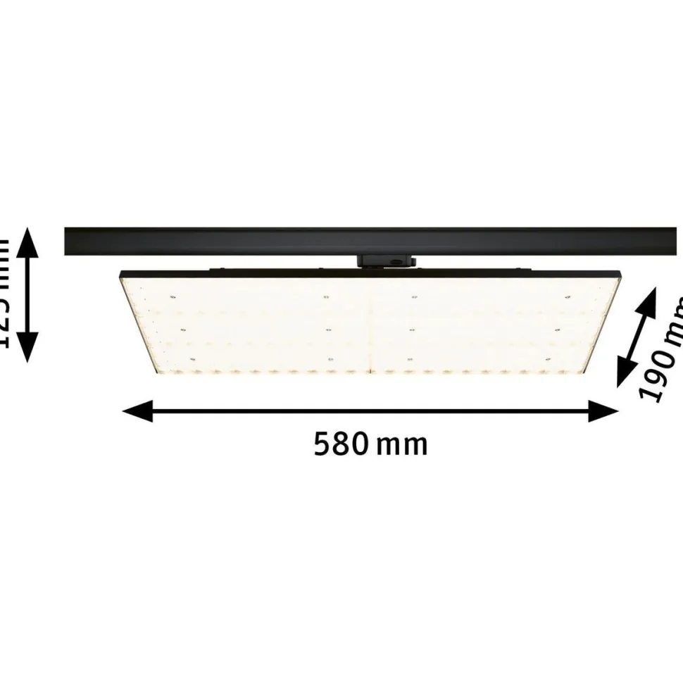 LED-paneeli kiskoon Paulmann ProRail3 Deck, 6600lm, 75W, 3000K, musta