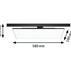 LED-paneeli kiskoon Paulmann ProRail3 Deck, 6600lm, 75W, 3000K, musta