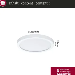 LED-paneeli Paulmann Alya Ø230mm 17W 1700lm 3000-6500K valkoinen