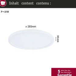 LED-paneeli Paulmann Atria Shine Backlight Ø190mm 11.2W IP44 850lm 4000K valkoinen