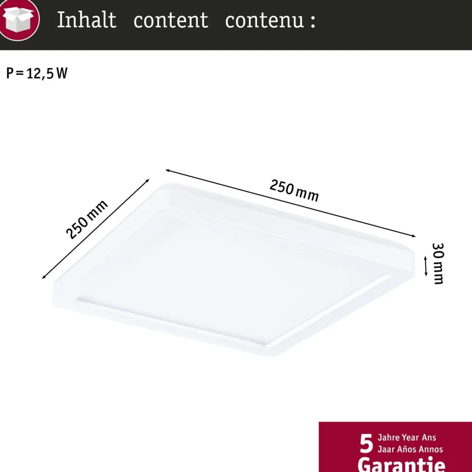 LED-paneeli Paulmann Atria Shine Backlight 190x190mm 11.2W IP44 900lm 4000K valkoinen