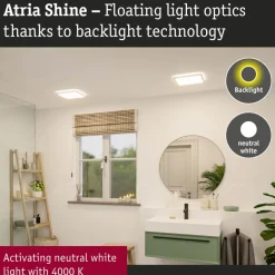 LED-paneeli Paulmann Atria Shine Backlight 190x190mm 11.2W IP44 900lm 4000K valkoinen