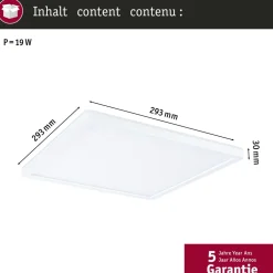 LED-paneeli Paulmann Atria Shine Backlight 190x190mm 11.2W IP44 900lm 4000K valkoinen