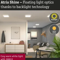 LED-paneeli Paulmann Atria Shine Backlight 190x190mm 11.2W IP44 900lm 4000K valkoinen