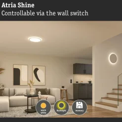 LED-paneeli Paulmann Atria Shine Ø290mm 19/2W 2400lm/150lm 3000K valkoinen