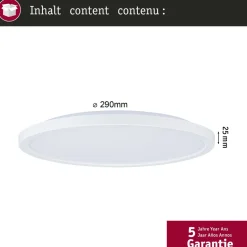 LED-paneeli Paulmann Atria Shine Ø290mm 19/2W 2400lm/150lm 3000K valkoinen
