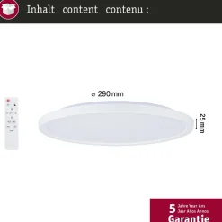 LED-paneeli Paulmann Atria Shine Ø290mm 19/2W 1500lm RGB+ himmennettävä valkoinen