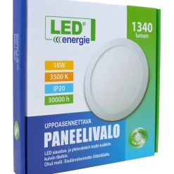 LED-paneelivalaisin Led Energie, 18W, 3500K, Ø226mm