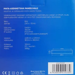 LED-paneelivalaisin Led Energie, 18W, 3500K, neliö