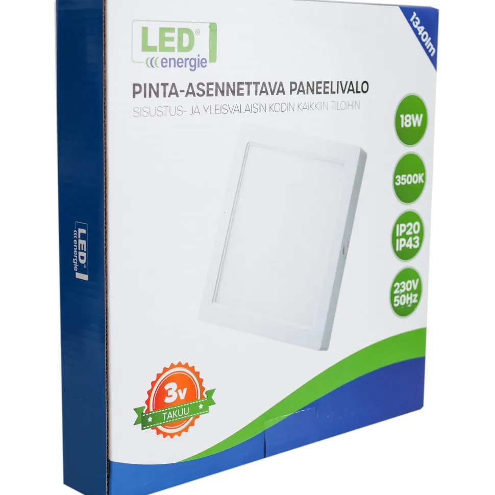 LED-paneelivalaisin Led Energie, 18W, 3500K, neliö