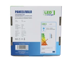 LED-paneelivalaisin Led Energie, 6W, 370lm, 3500K, 120x120mm, neliö, sisäänrakennettu liitäntälaite