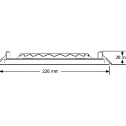 LED-paneelivalaisin Led Energie, 18W, 1340lm, neliö, sisäänrakennettu liitäntälaite