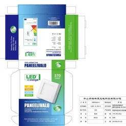 LED-paneelivalaisin Led Energie, 6W, 370lm, 3500K, pinta-asennettava, neliö, sisäänrakennettu liitäntälaite