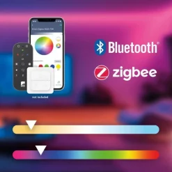 LED-peilivalaisin Eglo Regello-z connect.z 60cm, säädettävä värilämpötila, himmennettävä, IP44, seinään tai peilikaapin päälle, musta