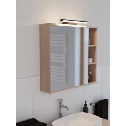 LED-peilivalaisin Eglo Regello-z connect.z 60cm, säädettävä värilämpötila, himmennettävä, IP44, seinään tai peilikaapin päälle, musta