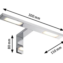 LED-peilivalaisin Paulmann Galeria Hook, IP44, 2700K, kromi