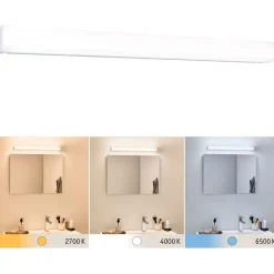 LED-peilivalaisin Paulmann Luno, 59.6cm, IP44, säädettävä värilämpötila, alumiini