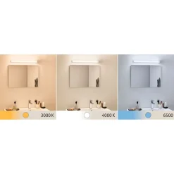 LED-peilivalaisin Paulmann Luno, 59.6cm, IP44, säädettävä värilämpötila, alumiini