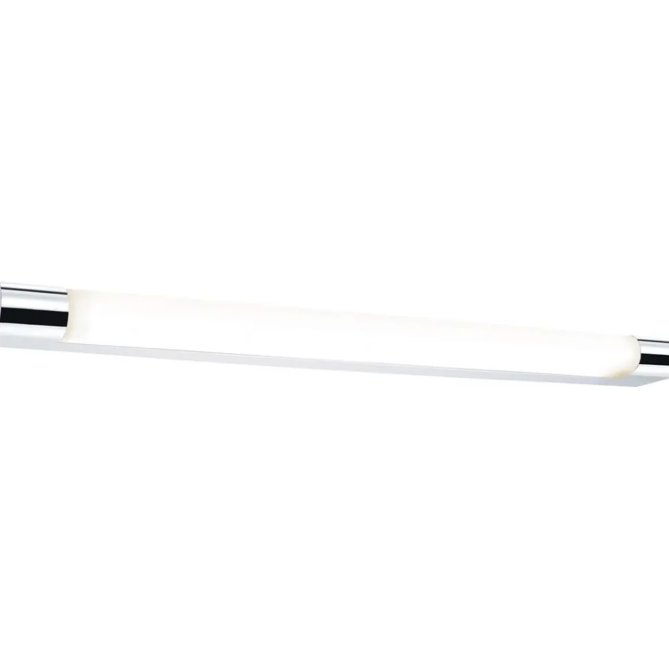 LED-peilivalaisin Paulmann Mizar, IP44, 3000K, kromi/valkoinen