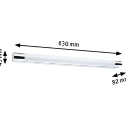 LED-peilivalaisin Paulmann Mizar, IP44, 3000K, kromi/valkoinen