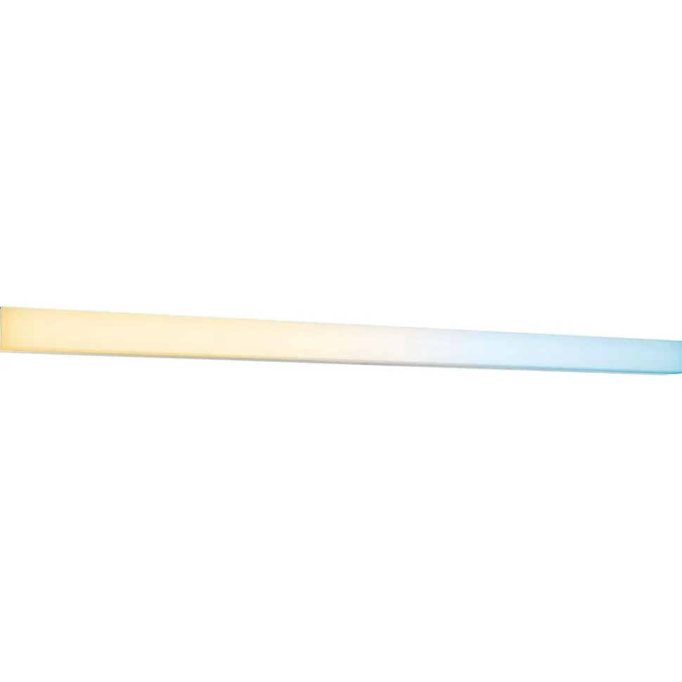LED-peilivalaisin Paulmann Tova, 90cm, IP44, säädettävä värilämpötila, himmennettävä, kromi/valkoinen
