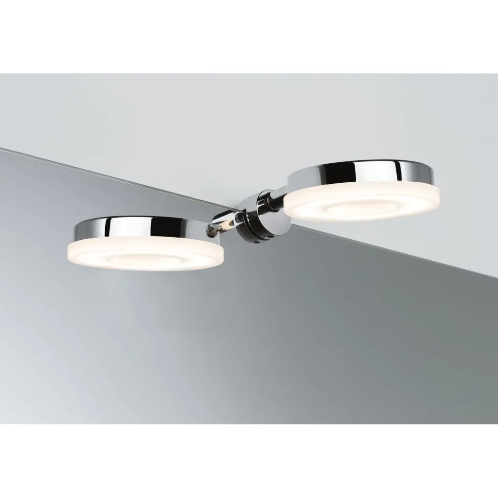 LED-peilivalo Paulmann Becrux, 3000K, kromi