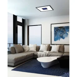 LED-Plafondi Eglo Bordonara 21.5W 45x45cm kaukosäädin RGBW musta/valkoinen