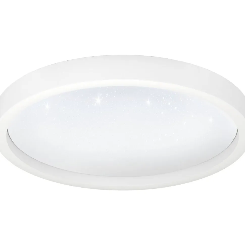 LED-Plafondi Eglo connect.z Montemorelos-z 17.8W Ø42cm musta/kristalliefekti