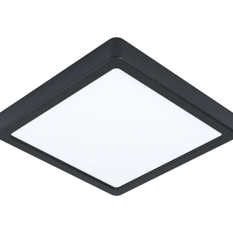 LED-Plafondi Eglo connect.z Fueva-Z 21x21cm 16.5W musta