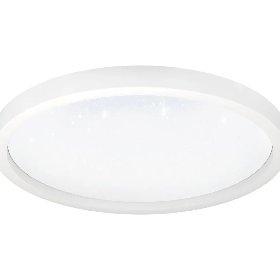 LED-Plafondi Eglo connect.z Montemorelos-z 34.5W Ø57cm musta/kristalliefekti
