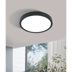 LED-Plafondi Eglo Fueva 5 Ø28,5cm 4000K musta pyöreä pinta-asennettava