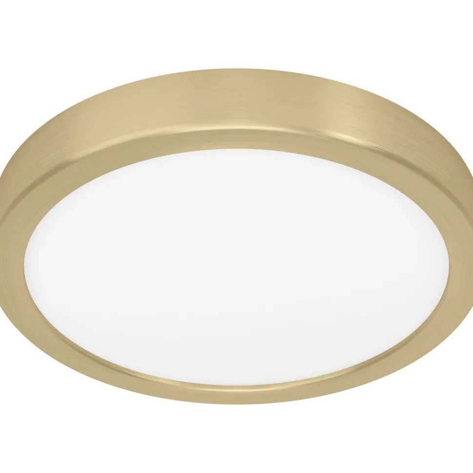 LED-Plafondi Eglo Fueva 5 17W Ø21cm harjattu messinki/valkoinen