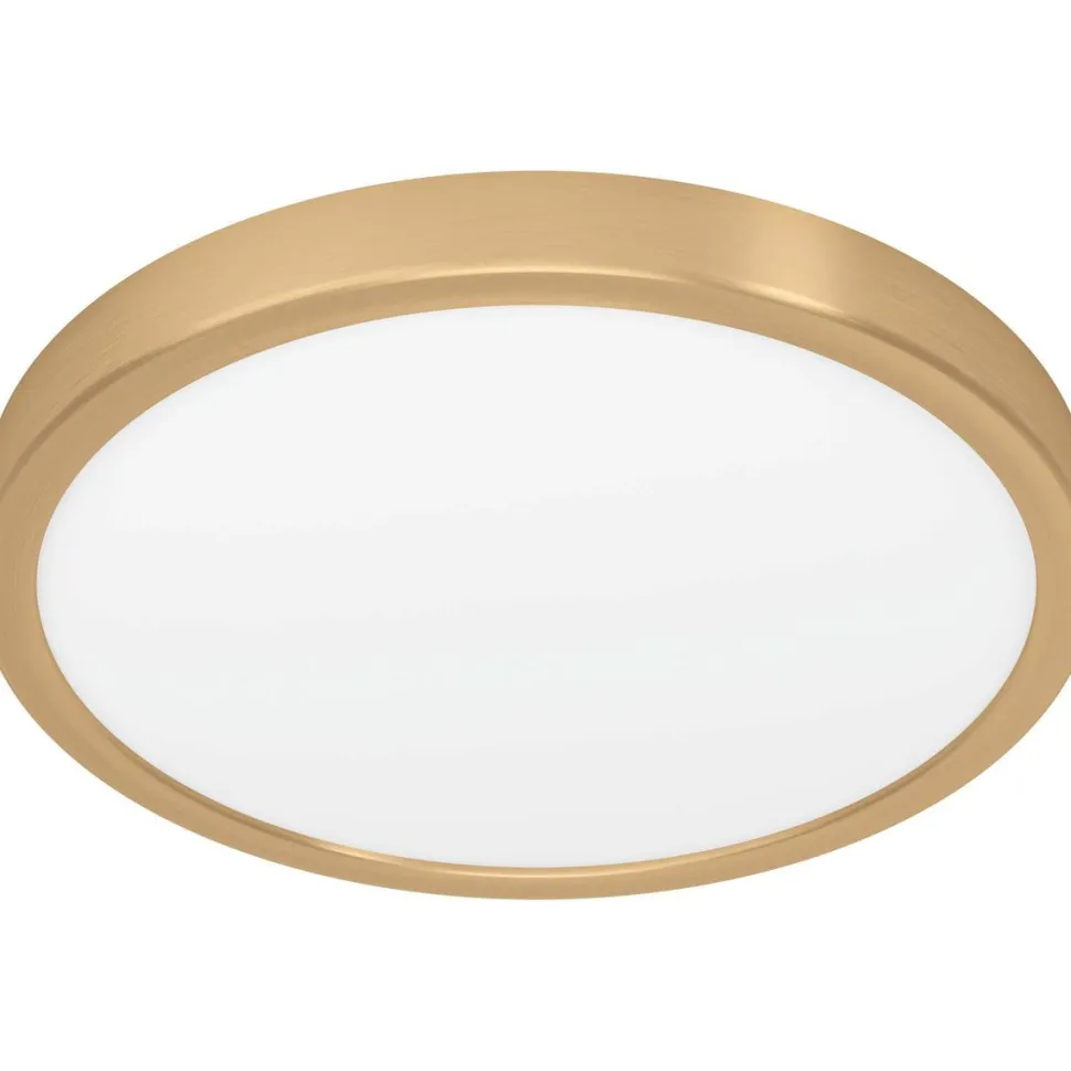 LED-Plafondi Eglo Fueva 5 17W Ø21cm harjattu messinki/valkoinen