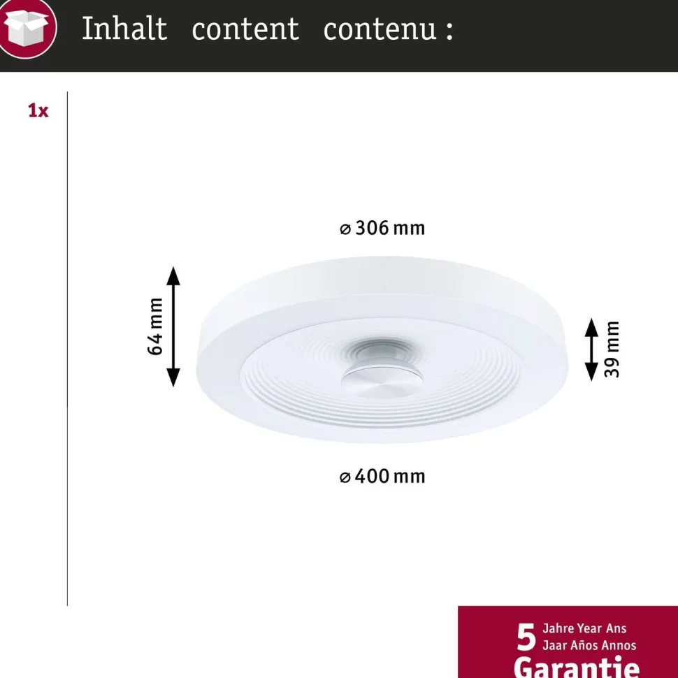 LED-plafondi Paulmann Volea Ø32cm IP44 3000K 470lm/1650lm 3.5/13W himmennettävä musta/kulta