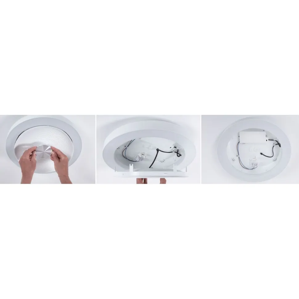 LED-plafondi Paulmann Volea Ø32cm IP44 3000K 470lm/1650lm 3.5/13W himmennettävä musta/kulta