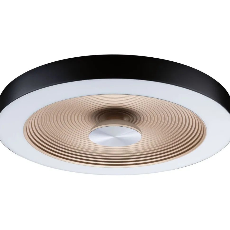LED-plafondi Paulmann Volea Ø32cm IP44 3000K 470lm/1650lm 3.5/13W himmennettävä musta/kulta