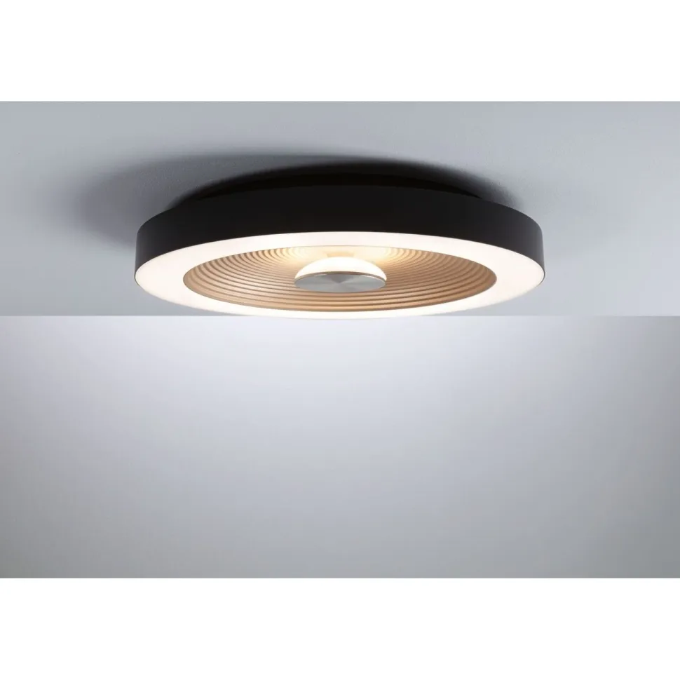 LED-plafondi Paulmann Volea Ø32cm IP44 3000K 470lm/1650lm 3.5/13W himmennettävä musta/kulta