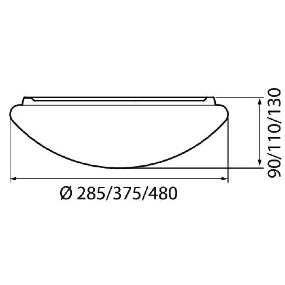 LED-plafondi Airam Bruno 14W/840 Ø285x90 mm IP44 valkoinen/opaali