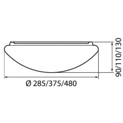 LED-plafondi Airam Bruno 27W/840 Ø375x110 mm IP44 valkoinen/opaali
