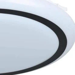 LED-Plafondi Eglo Capasso valkoinen/musta eri kokoja