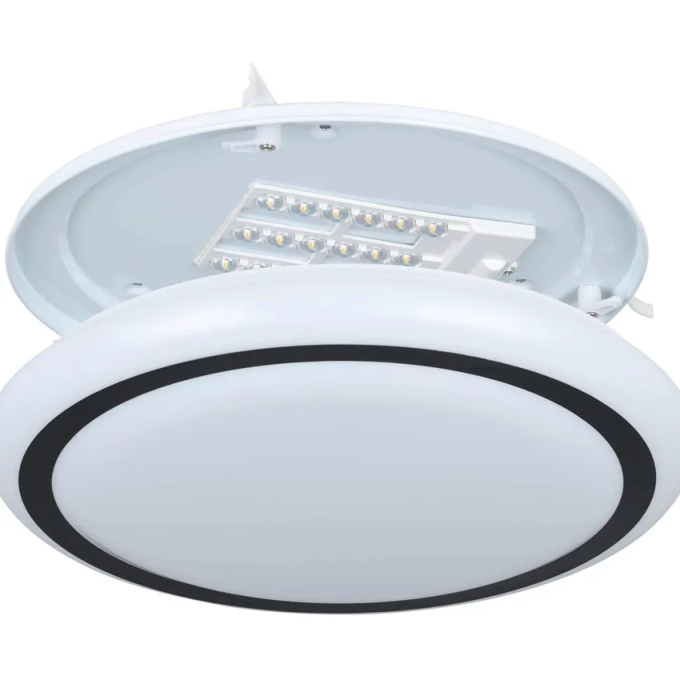 LED-Plafondi Eglo Capasso valkoinen/musta eri kokoja