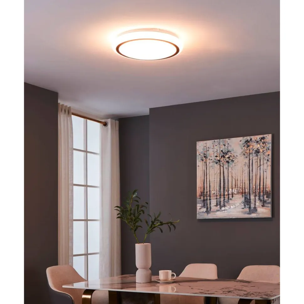 LED-Plafondi Eglo Capasso valkoinen/musta eri kokoja
