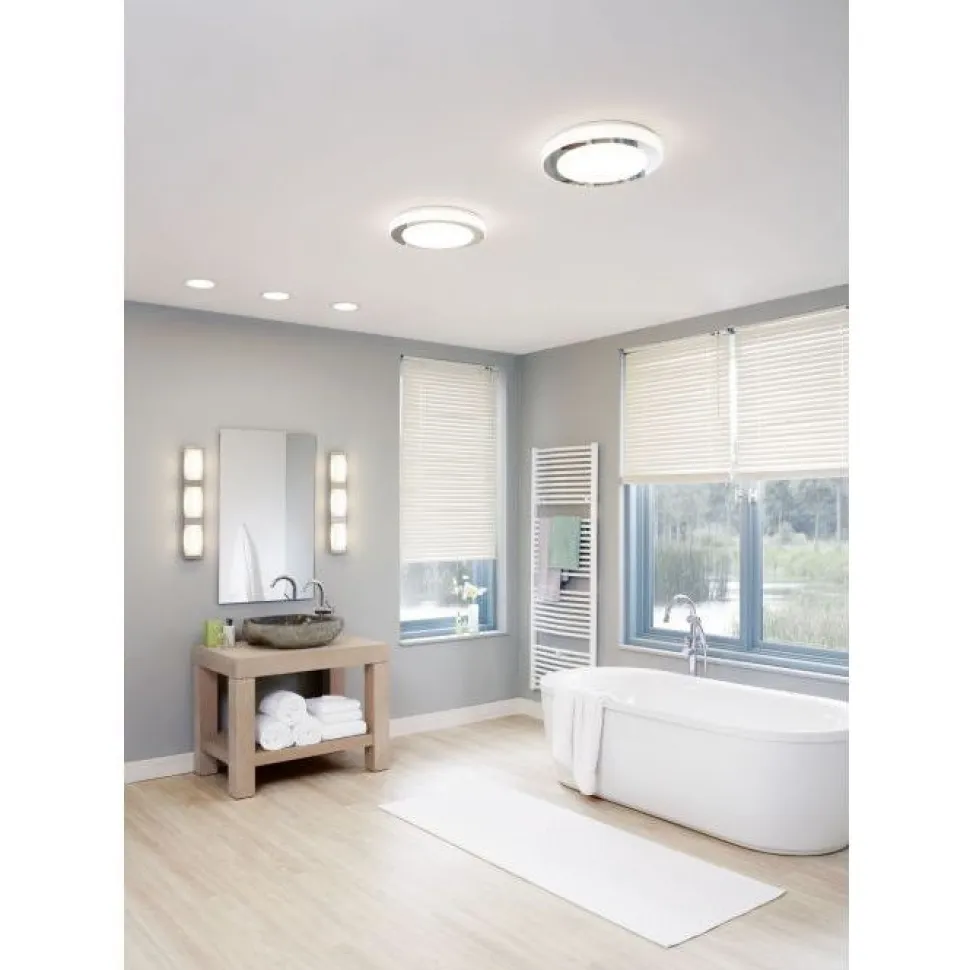 LED-plafondi Eglo Carpi Ø385 mm valkoinen/kromi