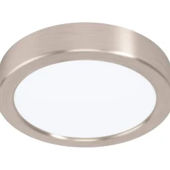 LED-Plafondi Eglo Fueva 5 Ø16cm 4000K harjattu teräs pyöreä pinta-asennettava vaihdettava LED