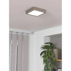 LED-Plafondi Eglo Fueva 5 himmennettävä mattanikkeli/valkoinen eri kokoja
