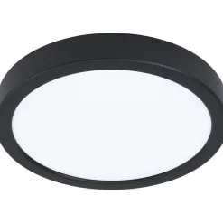 LED-Plafondi Eglo Fueva 5 3000K musta pyöreä pinta-asennettava himmennin vaihdettava LED eri kokoja