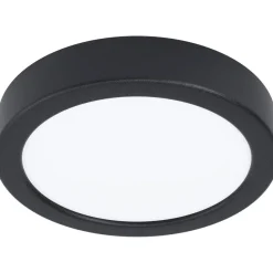 LED-Plafondi Eglo Fueva 5 3000K musta pyöreä pinta-asennettava vaihdettava LED eri kokoja