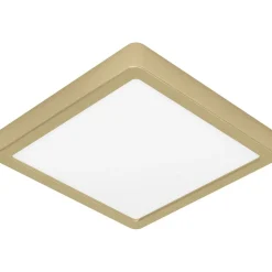 LED-Plafondi Eglo Fueva 5 17W 21x21cm harjattu messinki/valkoinen